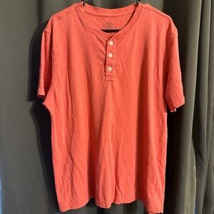 St. John's Bay Coral Henley Short Sleeve Shirt